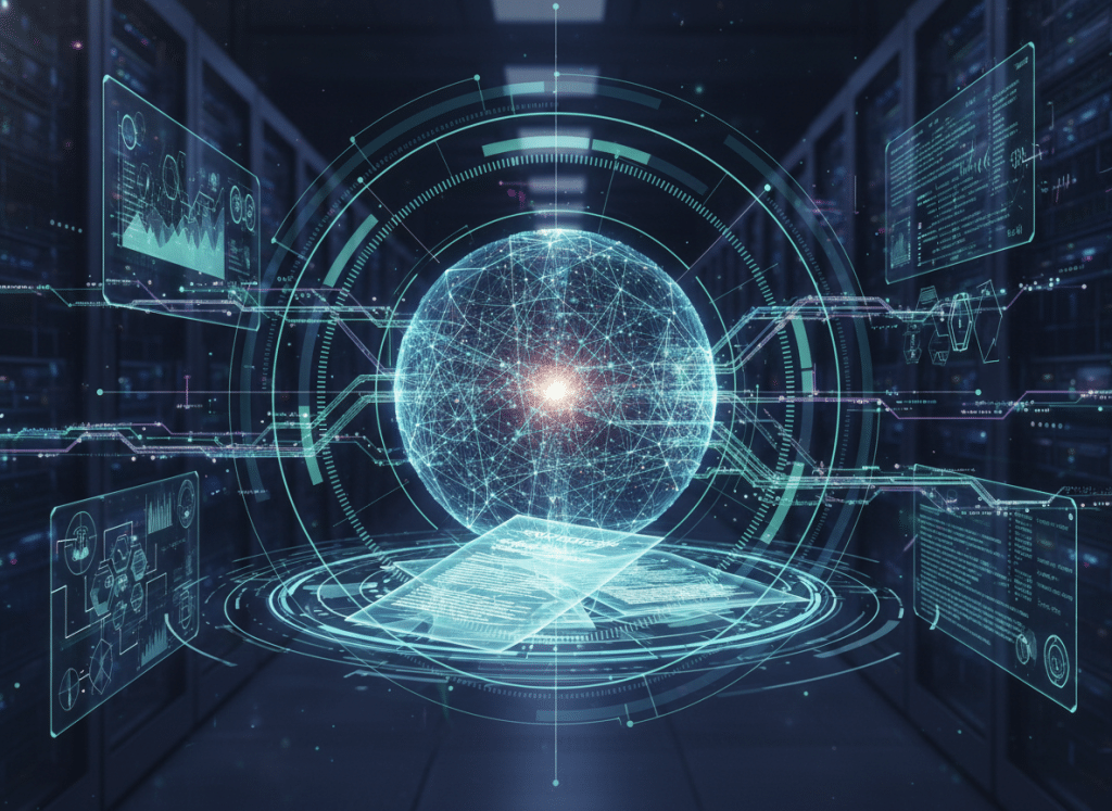 AI and machine learning algorithms processing legal documents