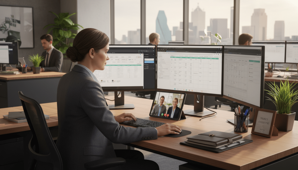 Complete Legal team member coordinating record retrieval services in Dallas office