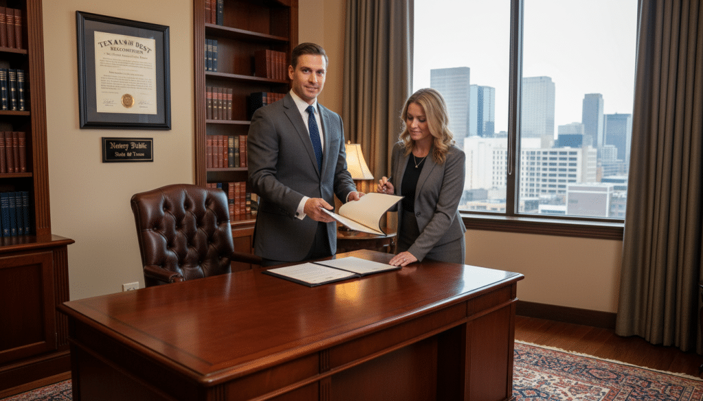 Complete Legal team member providing professional notary services