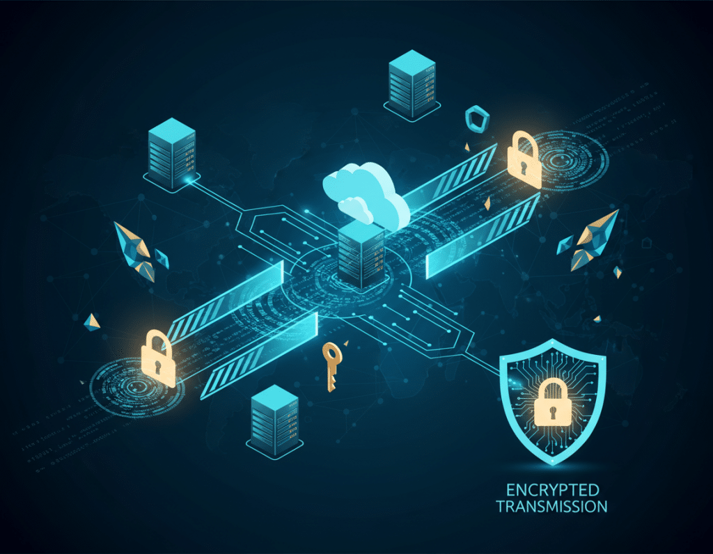 Data encryption and secure transmission visualization