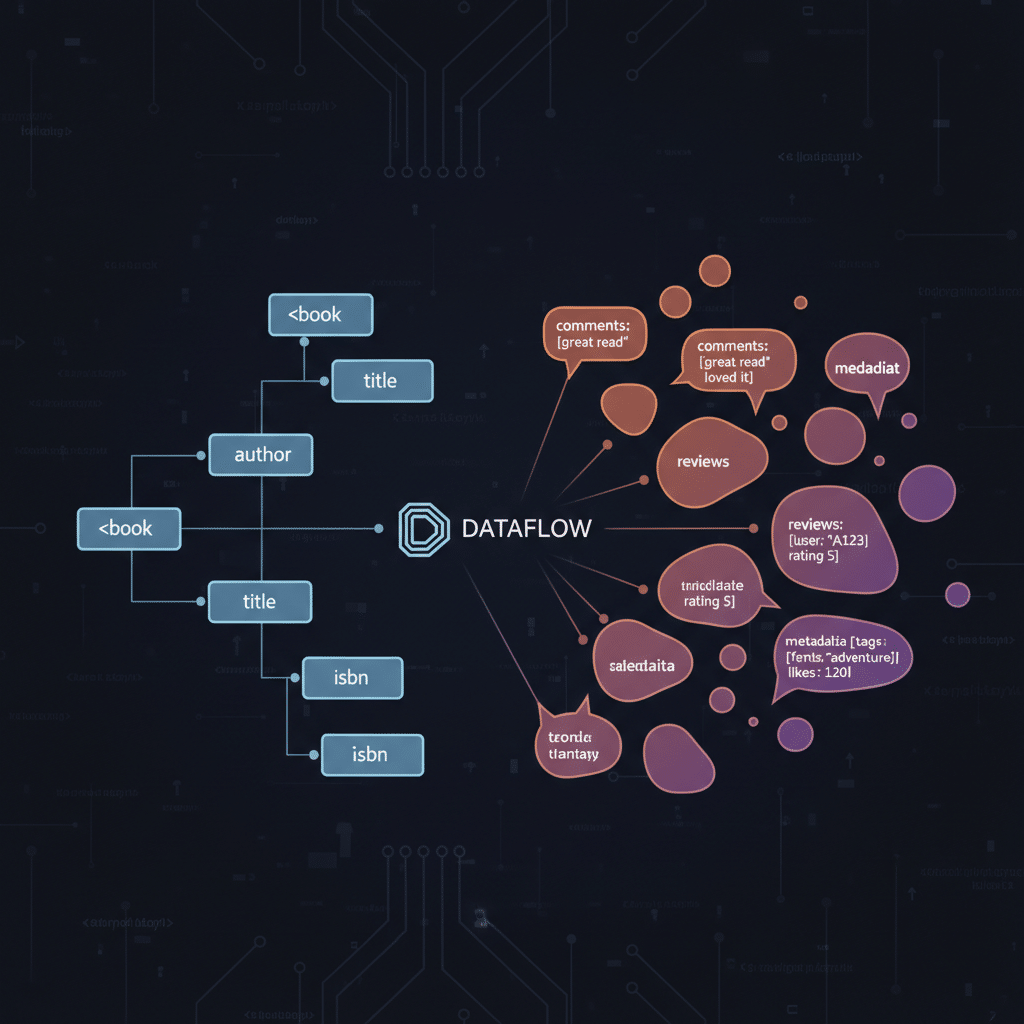 Semi-structured data formats visualization
